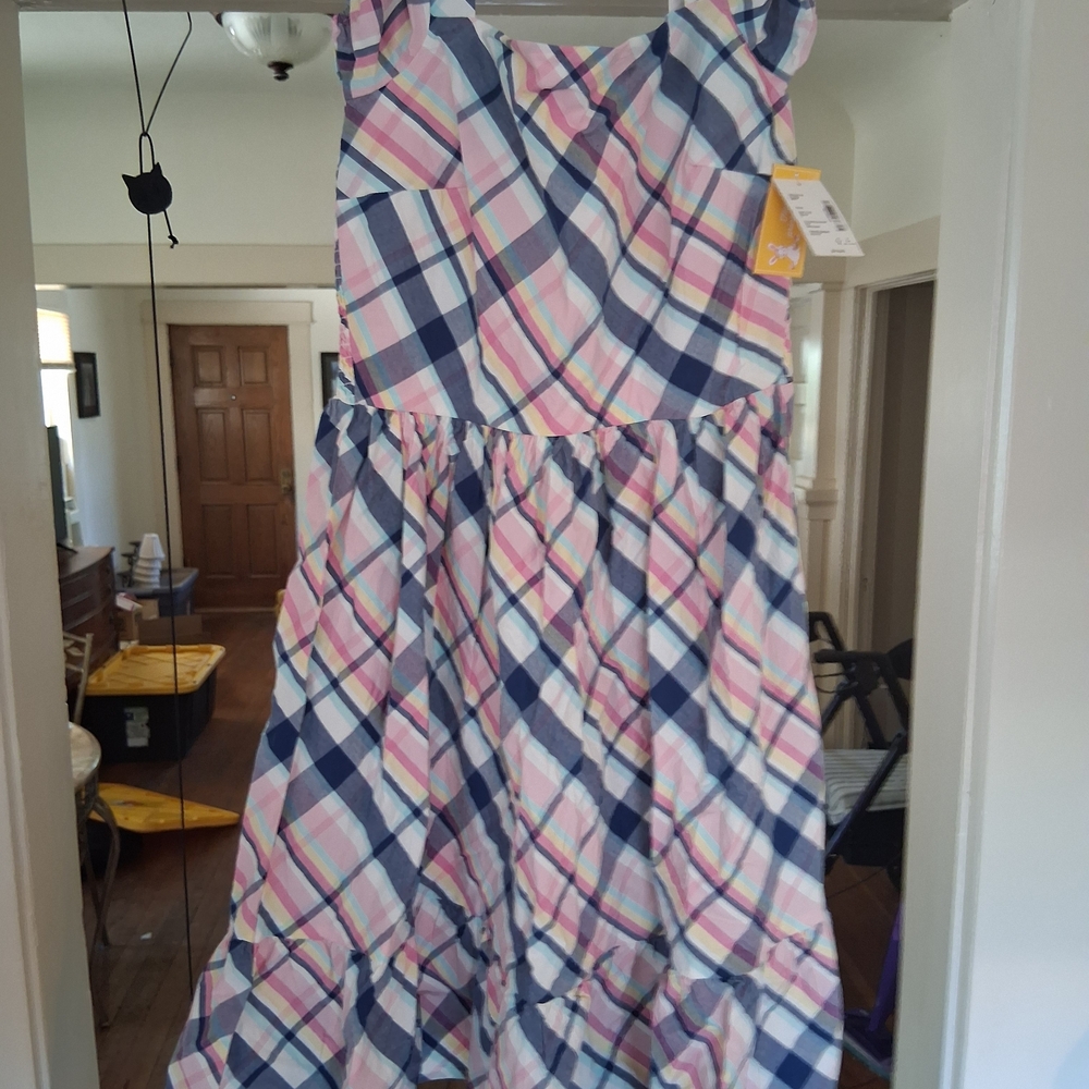 Gymboree Blue Pink V-neck A-line Sundress